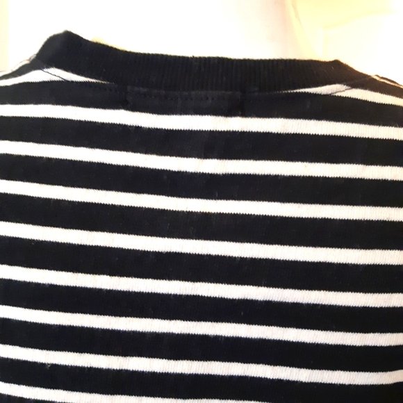 KKAM JUU MOON 23 size medium striped peplum knit and cotton crewneck top - Picture 6 of 10